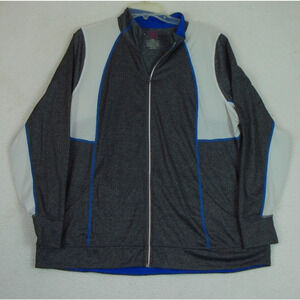 Active Jacket Womens‎ 18/20 Black White Colorblock Full Zip Lightweight Stretch